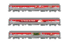 Jouef HJ4200 - H0 - 3-tlg. Set Personenwagen Train de Noël 2010, SNCF, Ep. VI